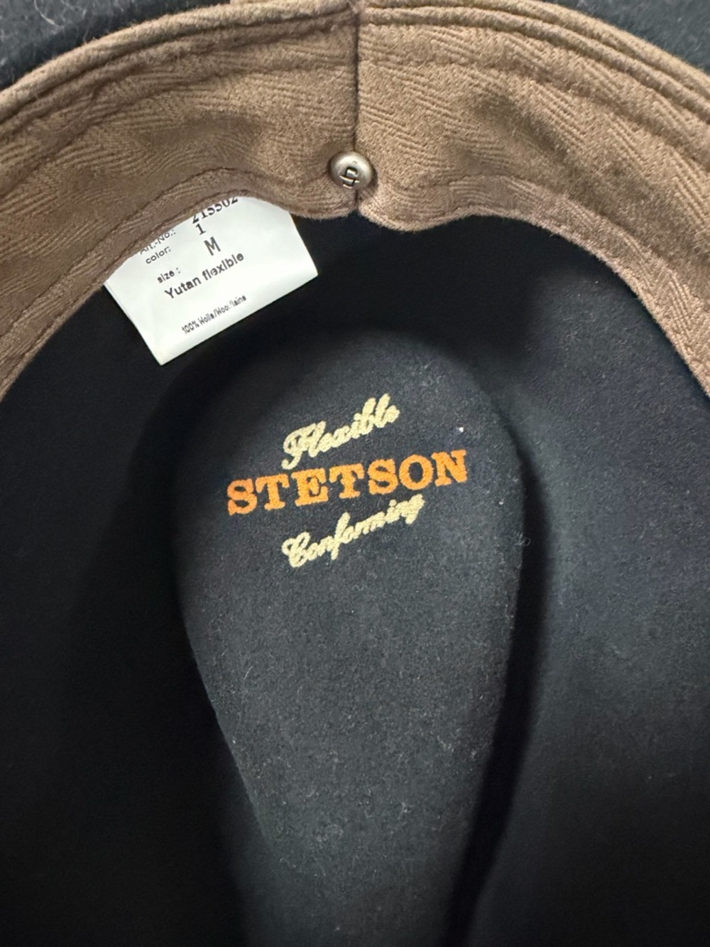 Vintage Stetson Black Wool Hat - Picture 6 of 6